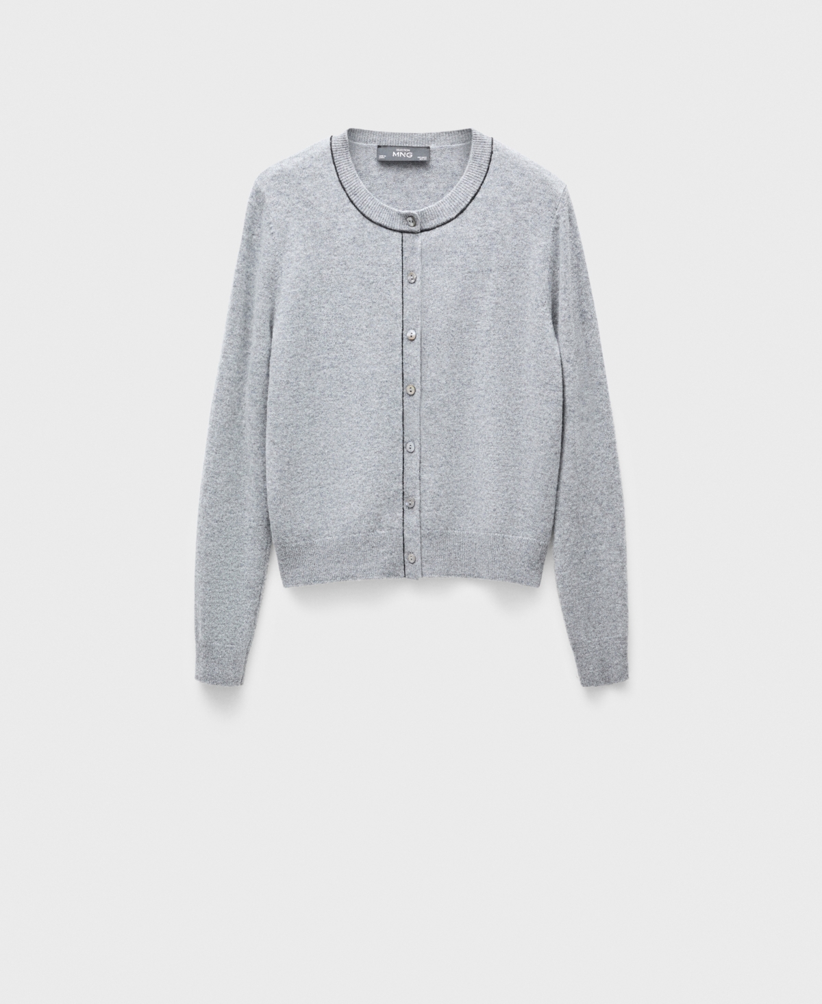 Mango Women's Decorative Stitching Wool Cardigan