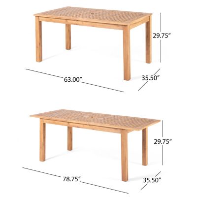 Streamdale Expandable Acacia Wood Dining Table Perfect For Outdoor Gatherings