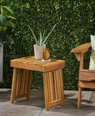 Streamdale Acacia Wood Foldable Side Table Durable, Stylish, And Space-Saving