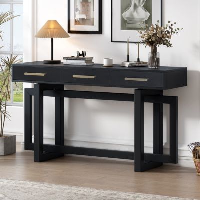 Elegant Extra-Long Console Table with 3 Drawers