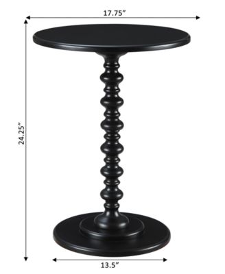 17.75" Medium-Density Fiberboard Palm Beach Spindle Table