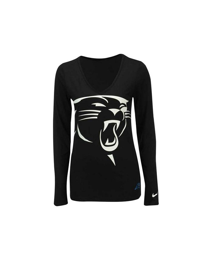 Nike Women's Long-Sleeve Carolina Panthers Logo Wrap T-Shirt - Macy's