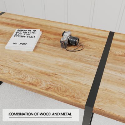 59" Industrial-Style 6-Piece Dining Set