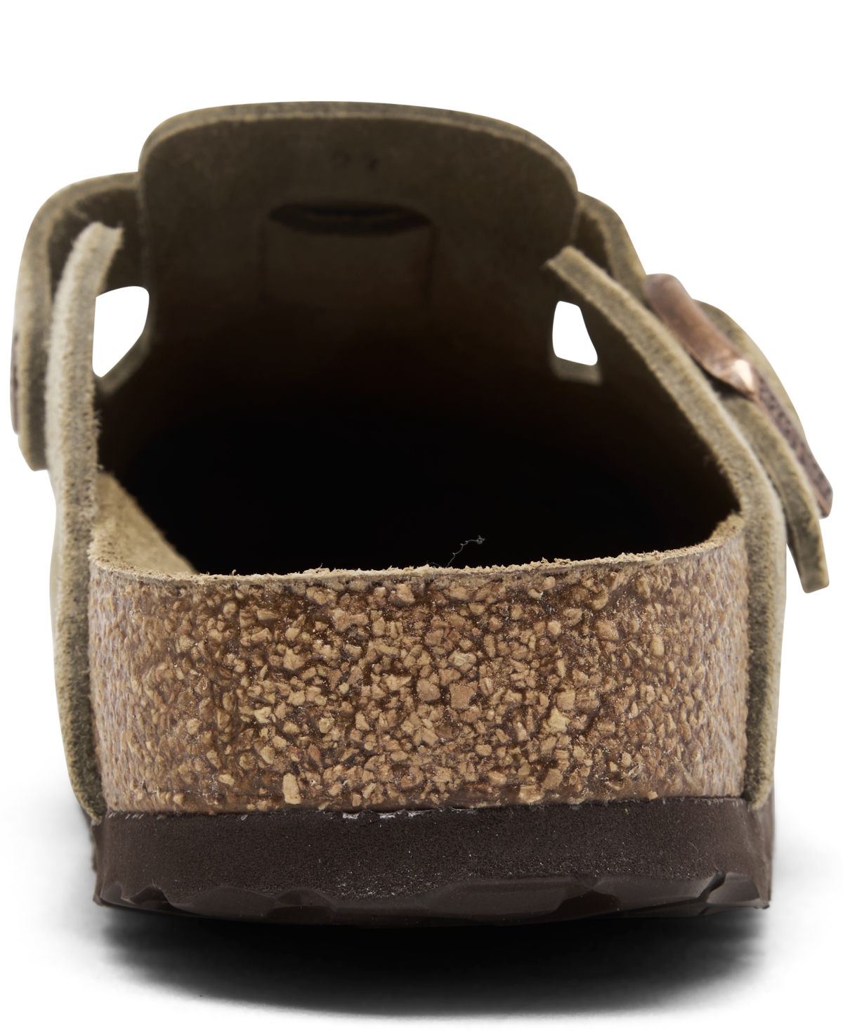 Birkenstock Women's Boston Soft Footbed Suede Leather Clogs From Finish Line In Taupe