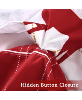 3 Pieces Christmas Holiday Bedding Duvet Cover Set, King