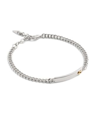 COACH Faux Stone Signature ID Link Bracelet - Macy's