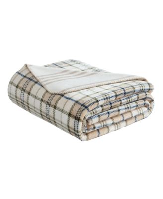 CLOSEOUT! Brushed Flannel Throw, 70" X 50"