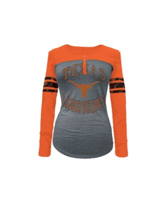 5th & Ocean - Women's Texas Longhorns Vintage Raglan T-Shirt