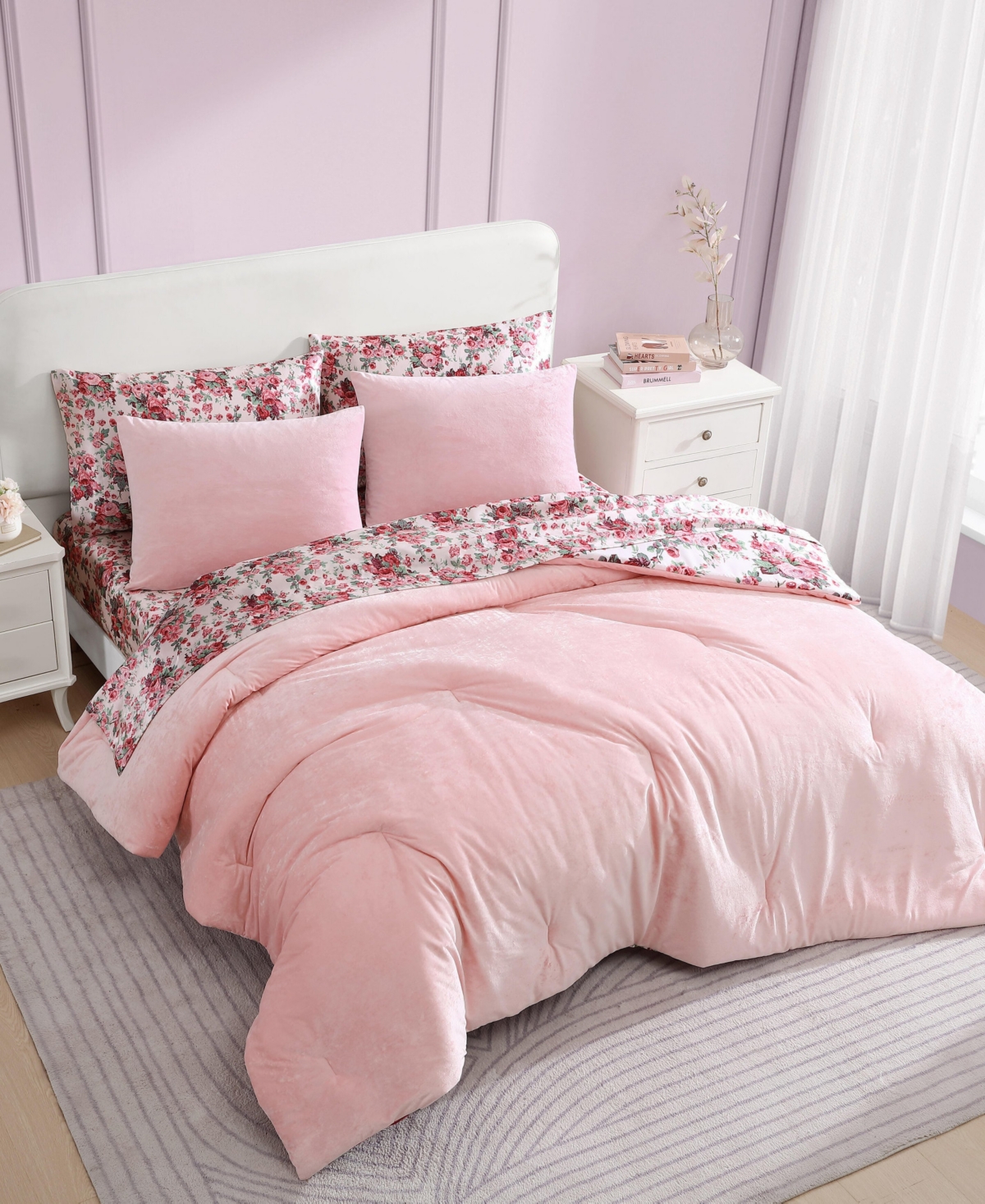 Betsey Johnson Solid Velvet 3-Pc. Comforter Set