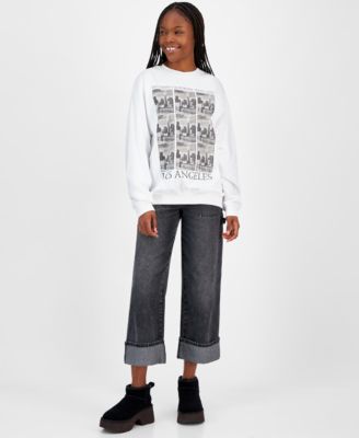 Juniors' Los Angeles Photo Print Sweatshirt