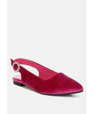 Womens Dolan Velvet Slingback Flat s Sandals