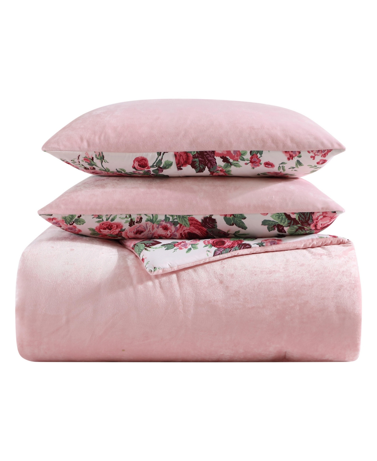 Betsey Johnson Solid Velvet 3-Pc. Duvet Cover Set, Full/Queen