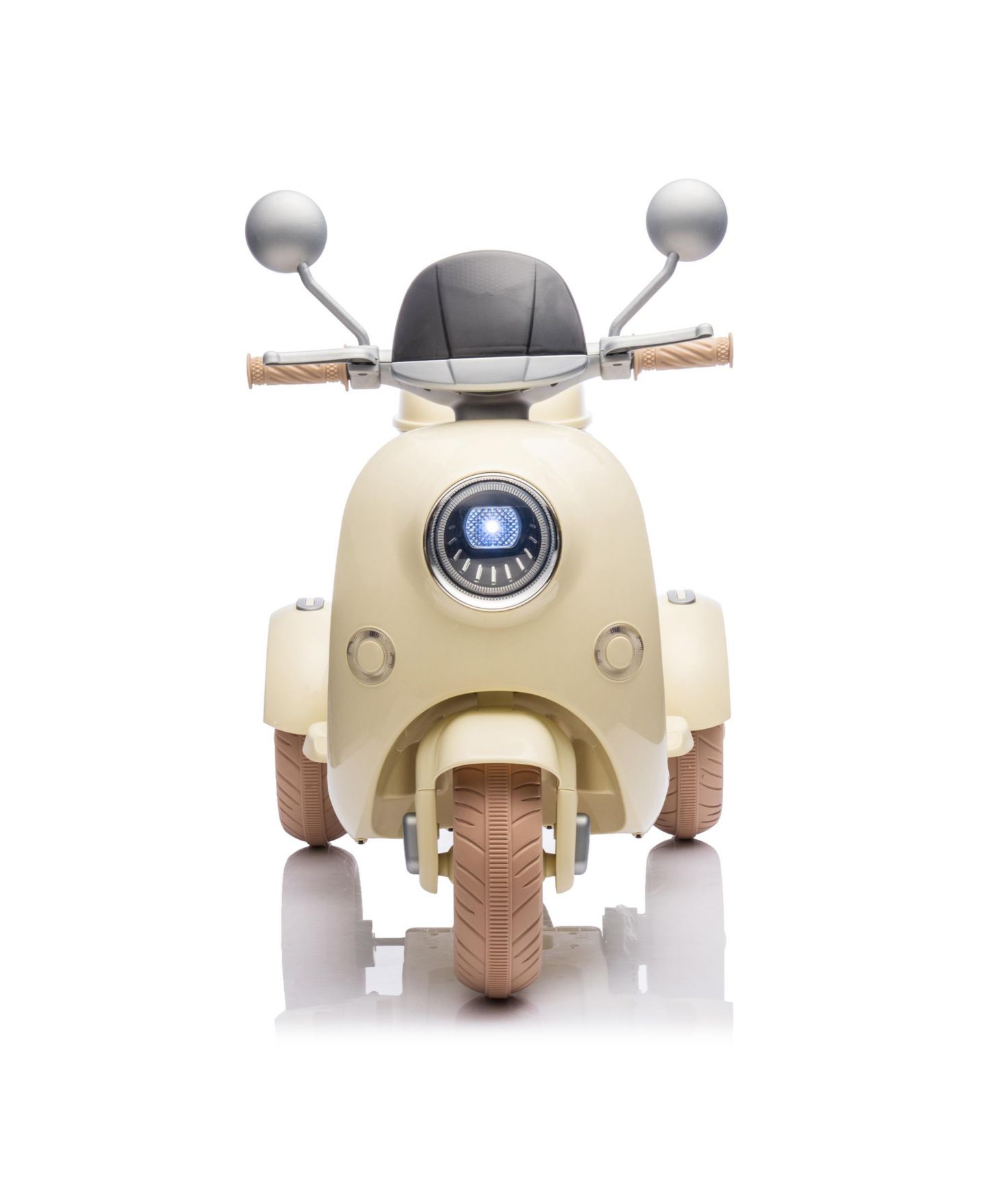 Детская игрушка Streamdale Furniture 3-Wheel Electric Kids Motorcycle with Storage Dual-Seat Ride-On Toy, 3–6 лет, цвет: Бежевый — фото 10