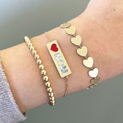 Small Gold Ball Bead Bracelet 14K Gold