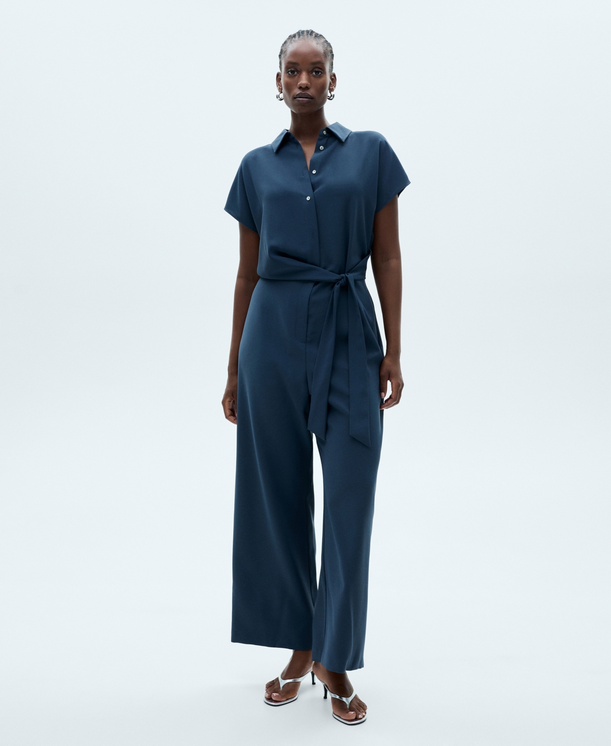 Mango Women's Bow Long Jumpsuit
