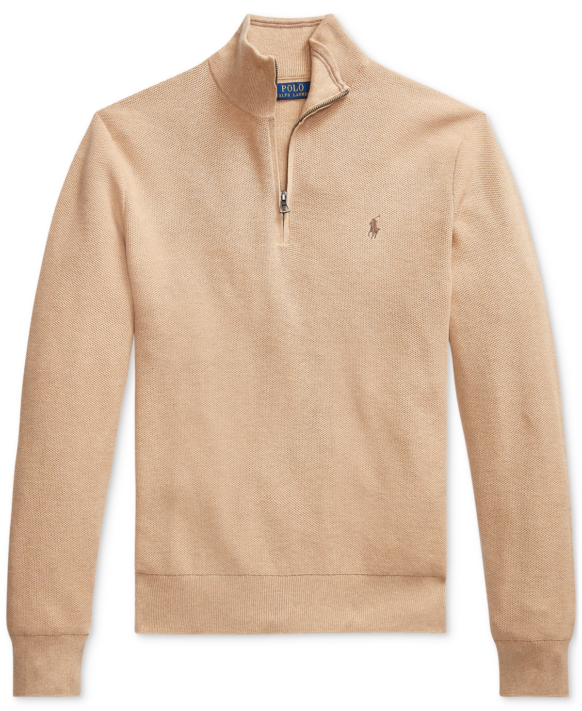 Polo Ralph Lauren Men's Mesh-Knit Cotton Quarter-Zip Sweater