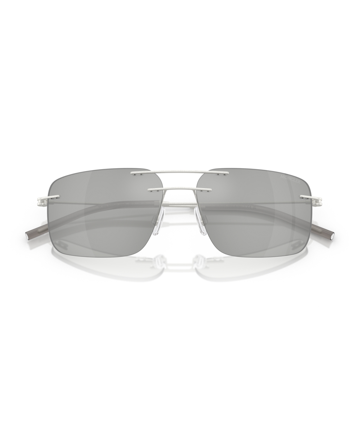 Shop Moncler Unisex Sunglasses, Doppler Me4003 In Matte Silver