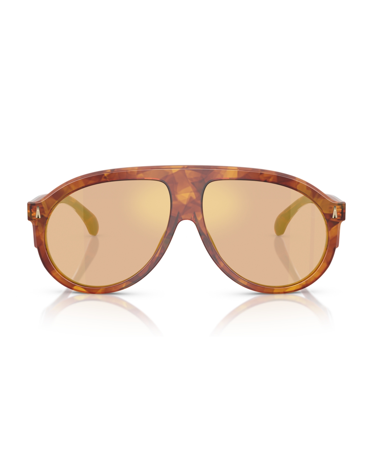 Moncler Womens Me6001 Fhaite Pilot-frame Acetate Sunglasses Brown In Brown Tortoise