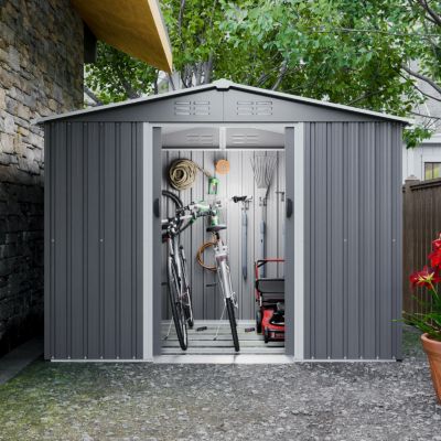 Streamdale 8'x6' Metal Storage Shed with Lockable Doors