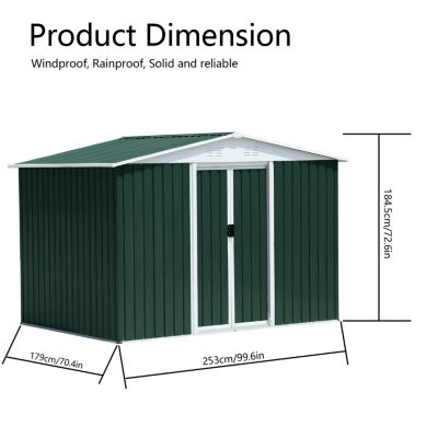 8x6ft Apex-Roof Garden Shed