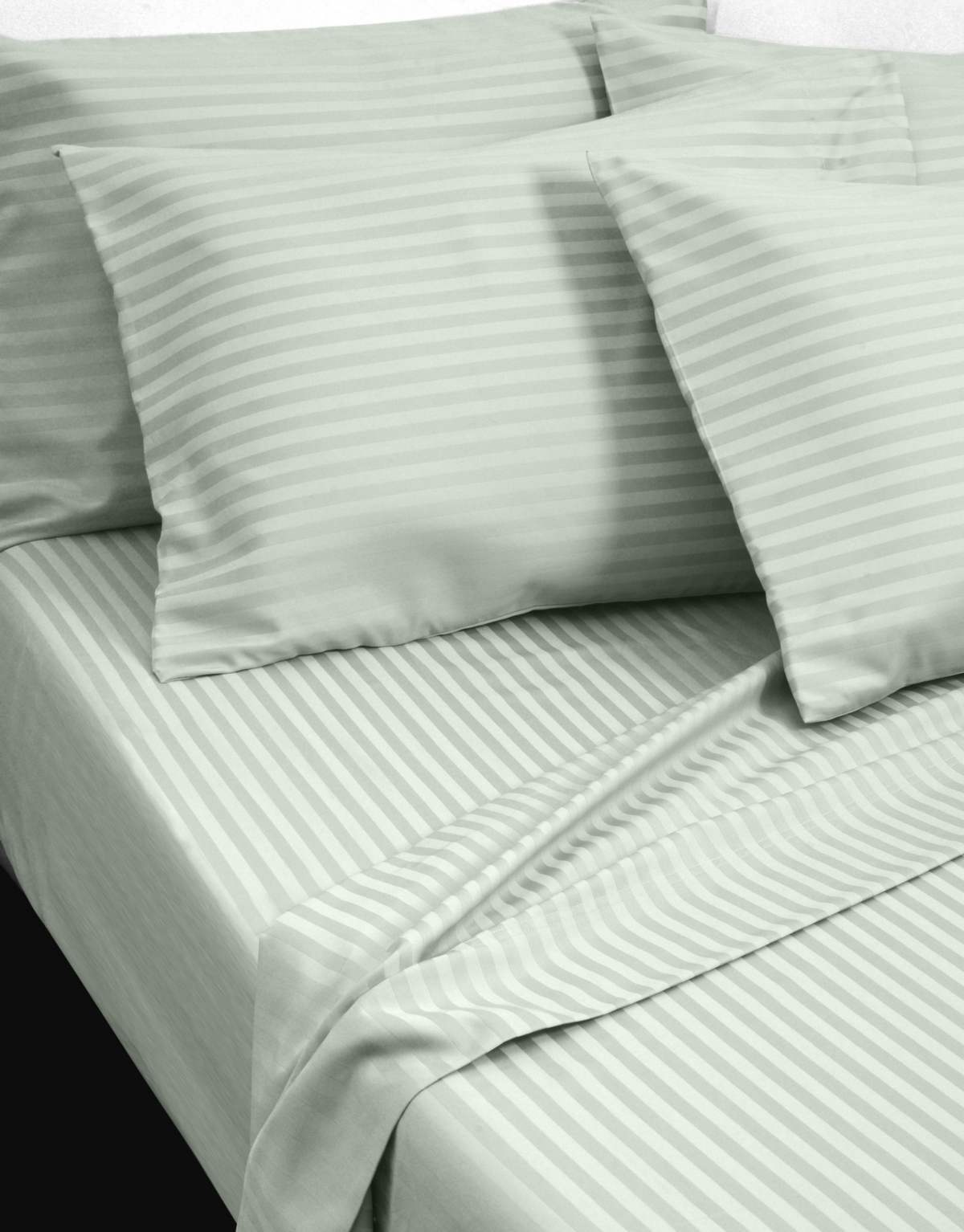 Fairfield Square Collection Brookline 1400 Thread Count 6 Pc. Sheet Set, Queen, Exclusively At Macy's In Seaglass Stripe