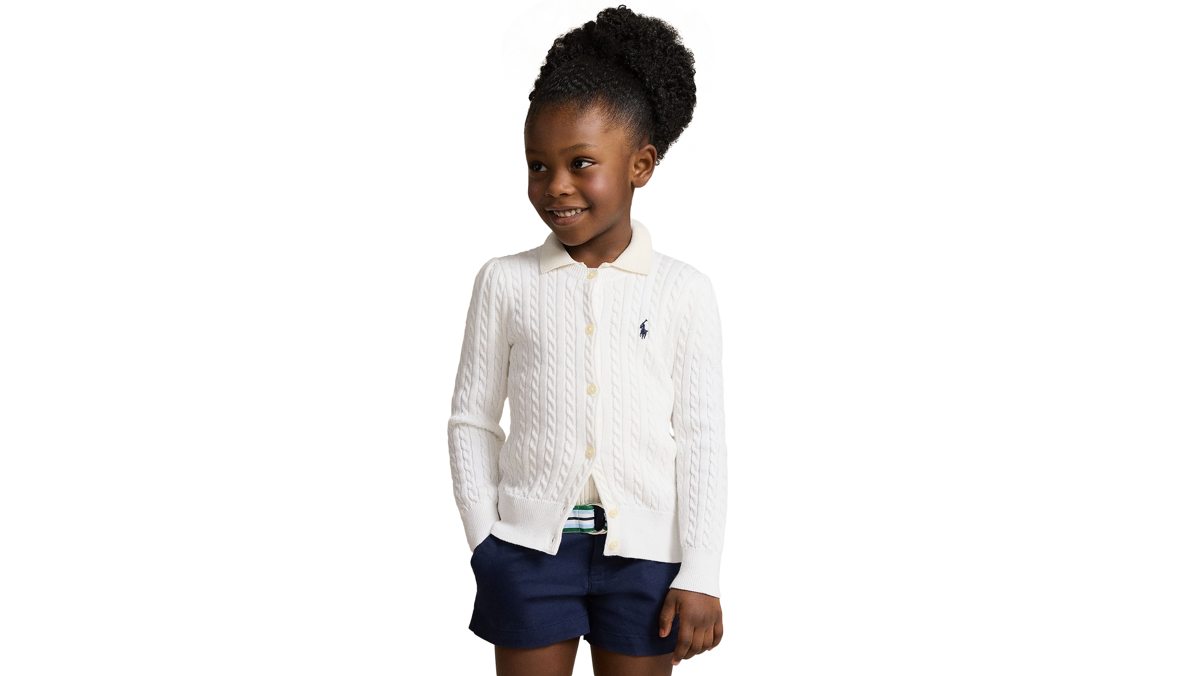 Polo Ralph Lauren Toddler and Little Girls Cable-Knit Cotton Cardigan