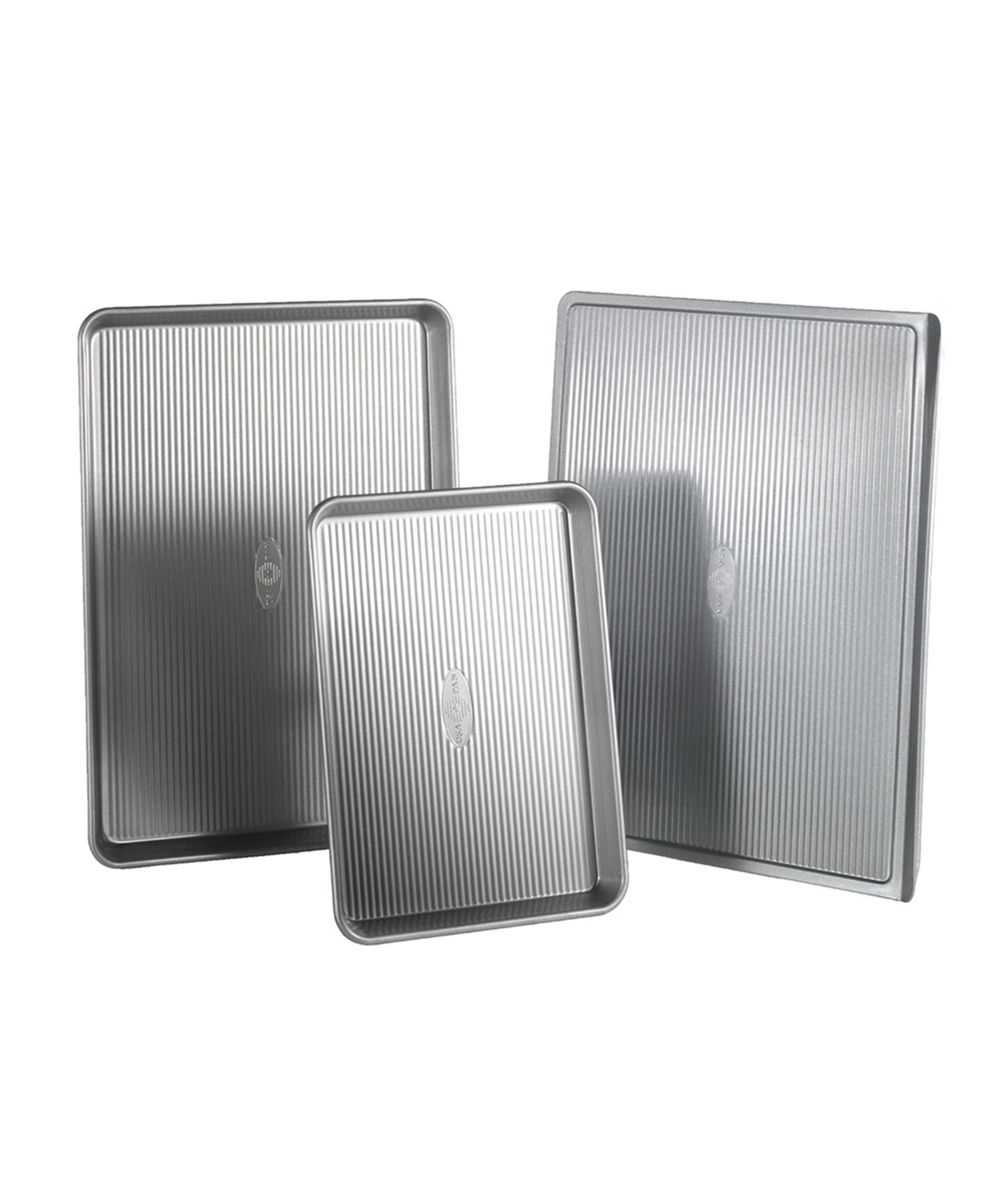 Usa Pan Non-stick Aluminum 3-piece Bakeware Set In No Color