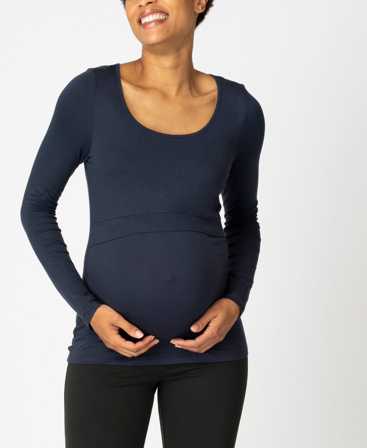 Shop Seraphine Women's Long Sleeve Top, 2 Pack In Navy,gray