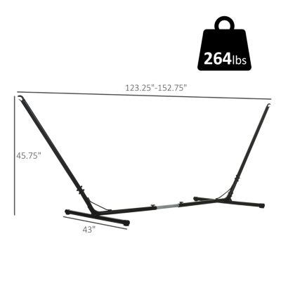 Universal Hammock Stand 10-13ft Adjustable Steel Stand Space-Saving and Portable Carrying for Indoor and Outdoor Use, Black
