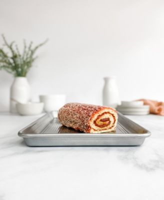 Non-Stick Aluminum 2 Piece Jelly Roll Pan and Baking Rack Set