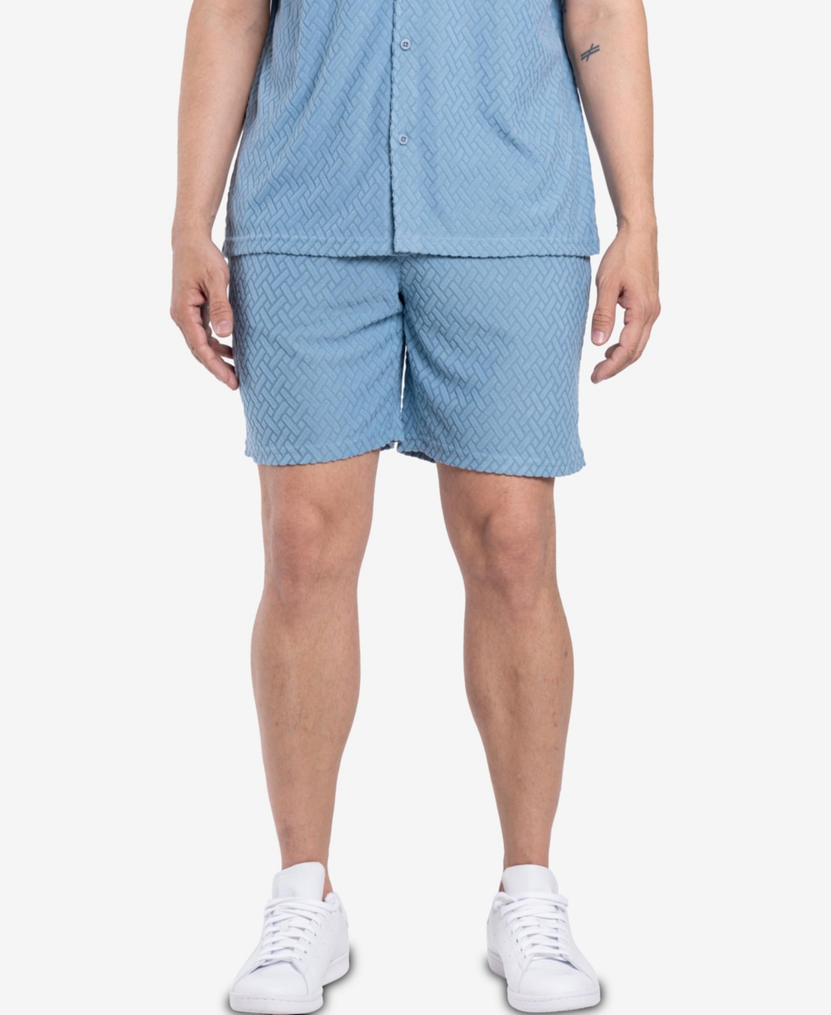 Men's 7.5-Inch Drawstring Terry Shorts - Deep aqua