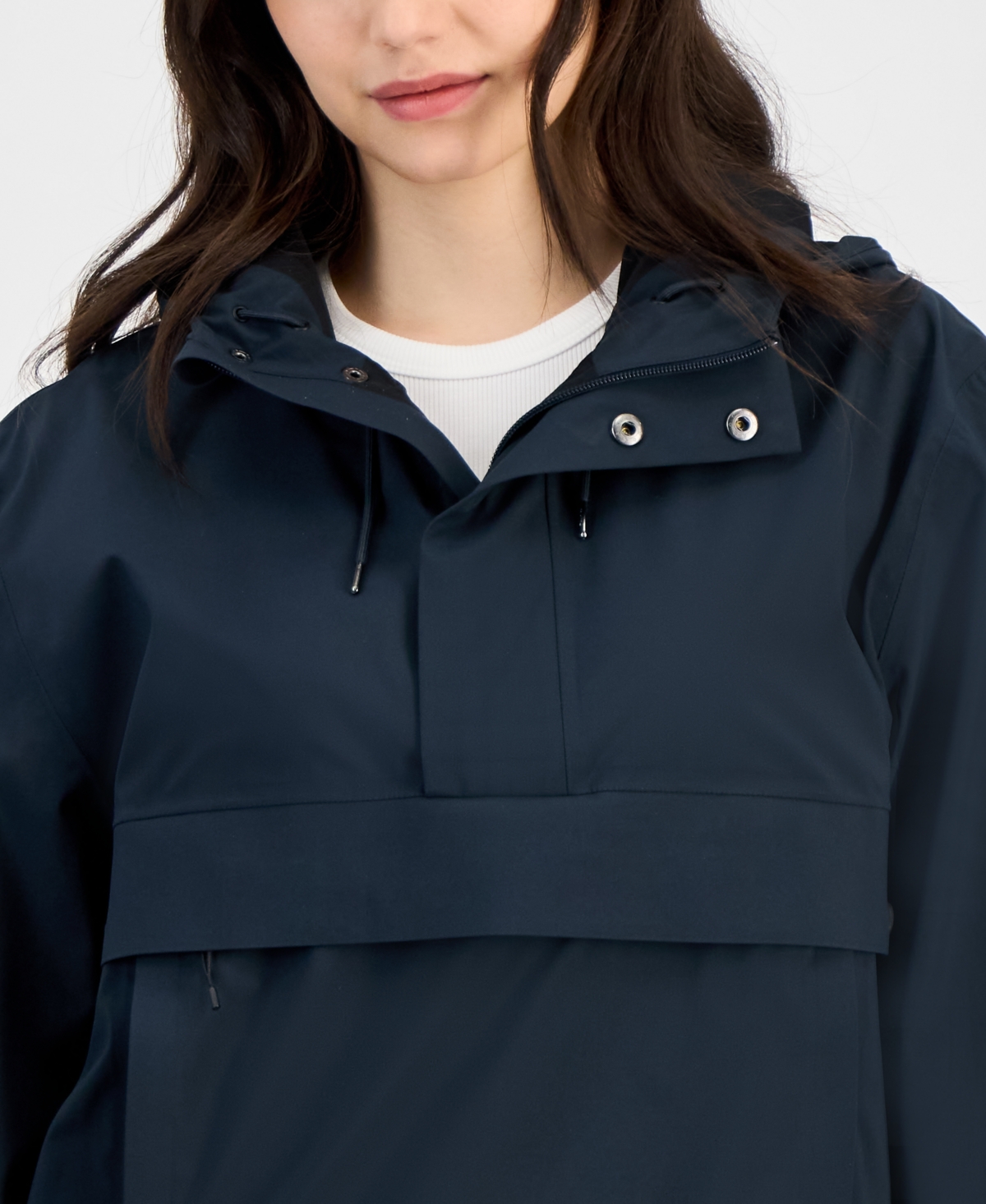 Rains Women's Short Zip-front Waterproof Raincoat In Navy