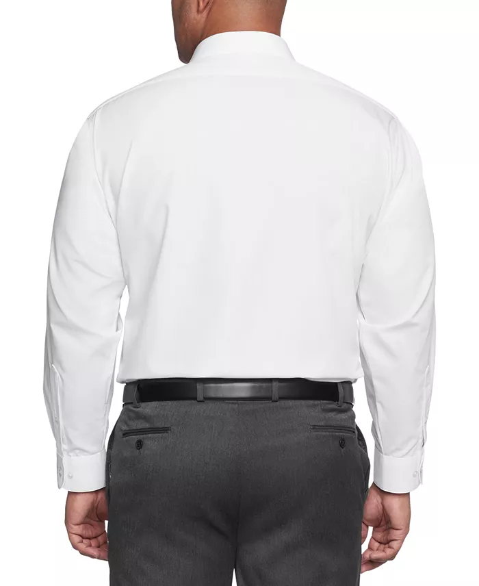 Men's Big & Tall Classic/Regular Fit Wrinkle Free Poplin Solid Dress Shirt - thumbnail 6