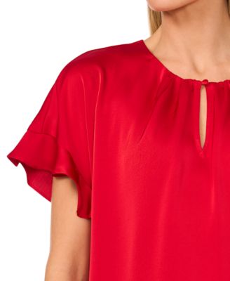 Women's Short-Sleeve Flutter Top