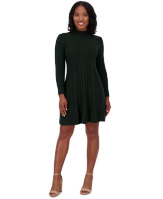 Jessica Howard Petite Ribbed Turtleneck Sweater Dress - Macy's