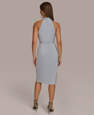 Donna Karan New York Women's Hardware-Trim Faux-Wrap Dress