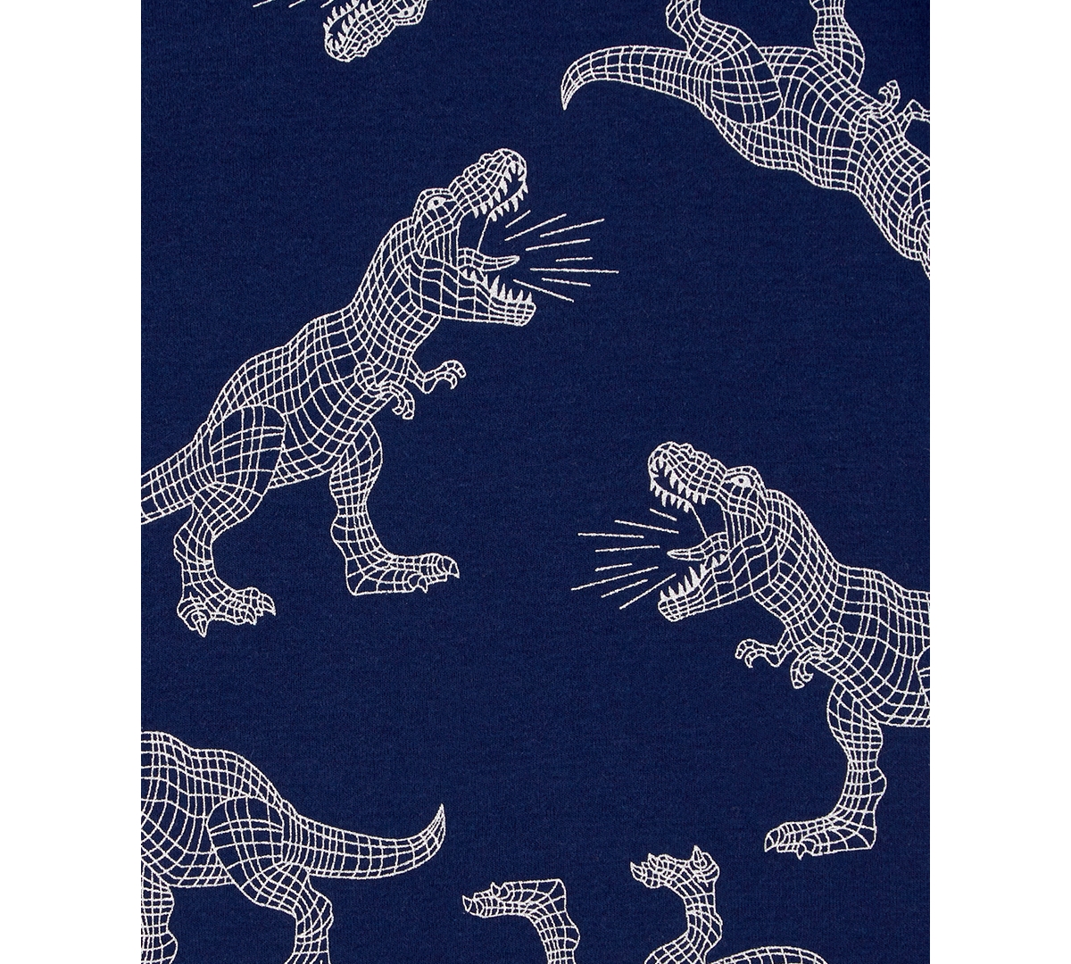 Carter's Little & Big Boys Striped & Dinosaur Pajamas, 4 Piece Set -Navy
