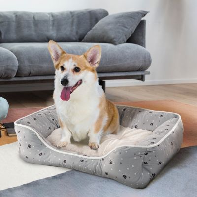 Microsuede Pet Bed, Dog Beds for Small Dogs and Cats, Calming Cuddler Bed for Pets with Sides and Plush Center