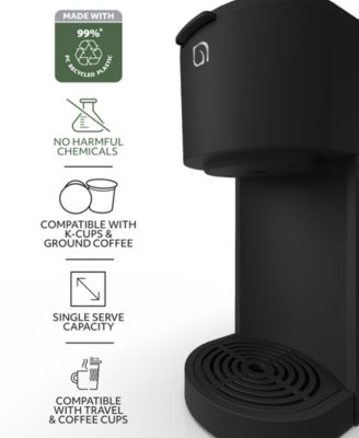 Compact Single Serve Coffee Maker - Compatible with K-Cup Pods Ground Coffee
