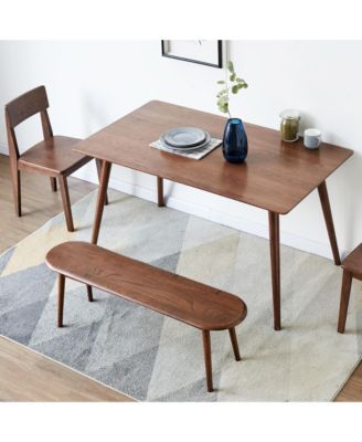 Natural Oak Wood Dining Bench for Living Room Use