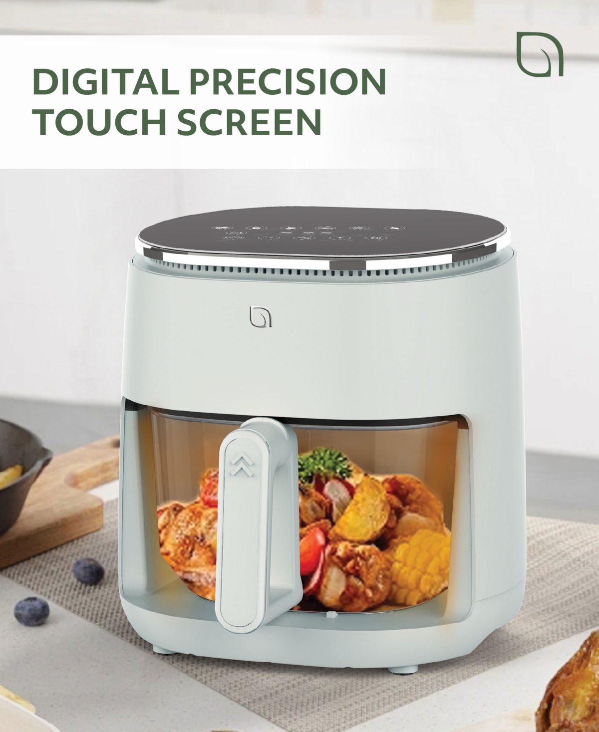 Willow Kitchen Willow 5qt Glass Air Fryer In White