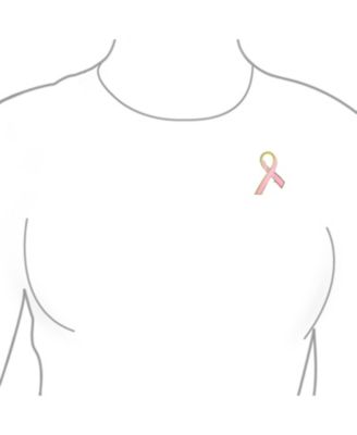 Prevention Pink Ribbon Breast Cancer Survivor Brooch Pin Enamel Silver Gold