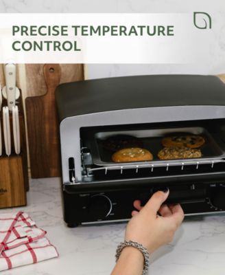 Compact Toaster Oven - Toasts and Bakes with 4 Slice or 9" Pizza Capacity, Crumb Tray, Baking Rack