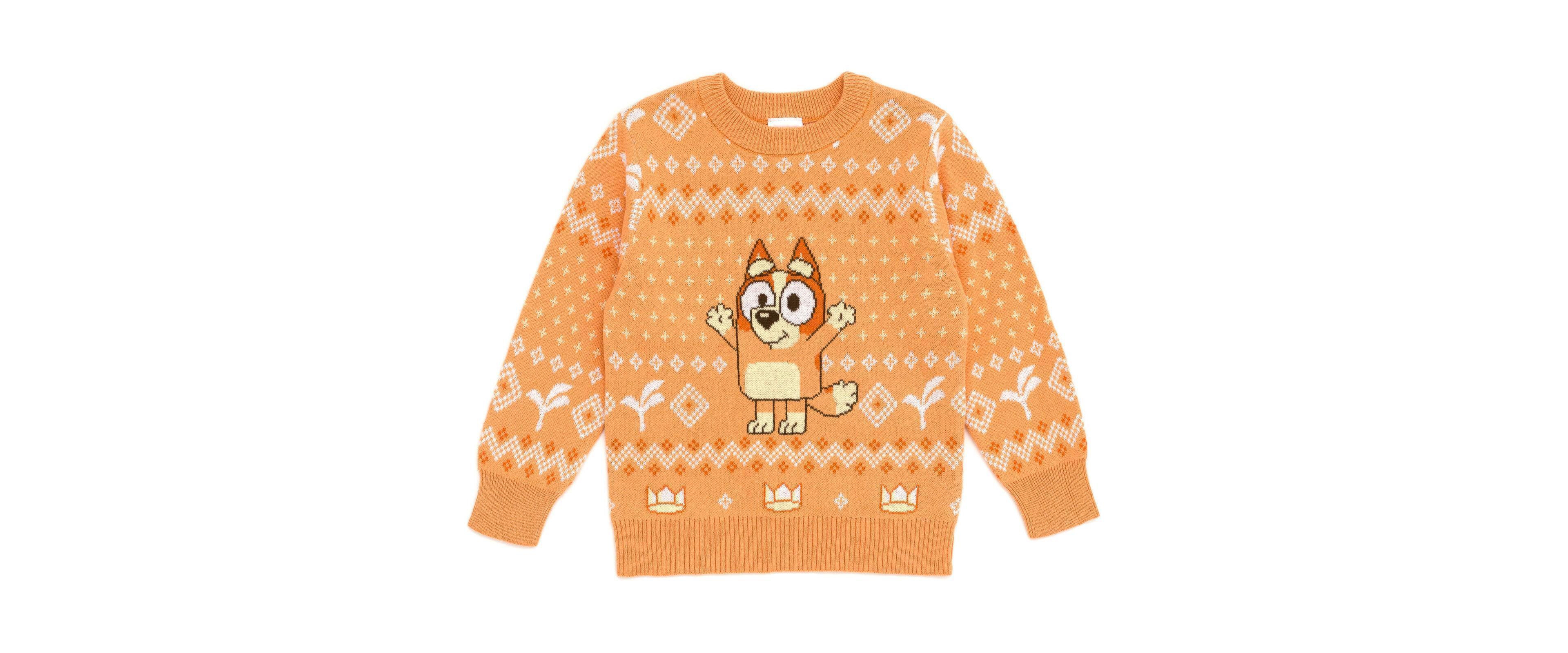 Bluey Toddler Girls Bingo Chilli Mom Bandit Dad Christmas Long Sleeve Sweater to