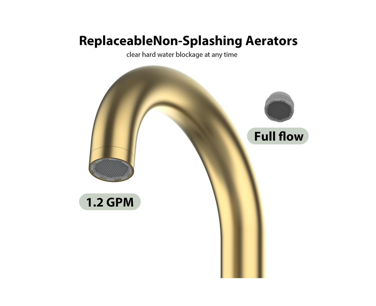 gaomon Bathroom Faucet, Bathroom Sink Faucet, Bathroom Faucet for Sink 3 Hole with Stainless Steel Pop-up Drain for Your Bathroom