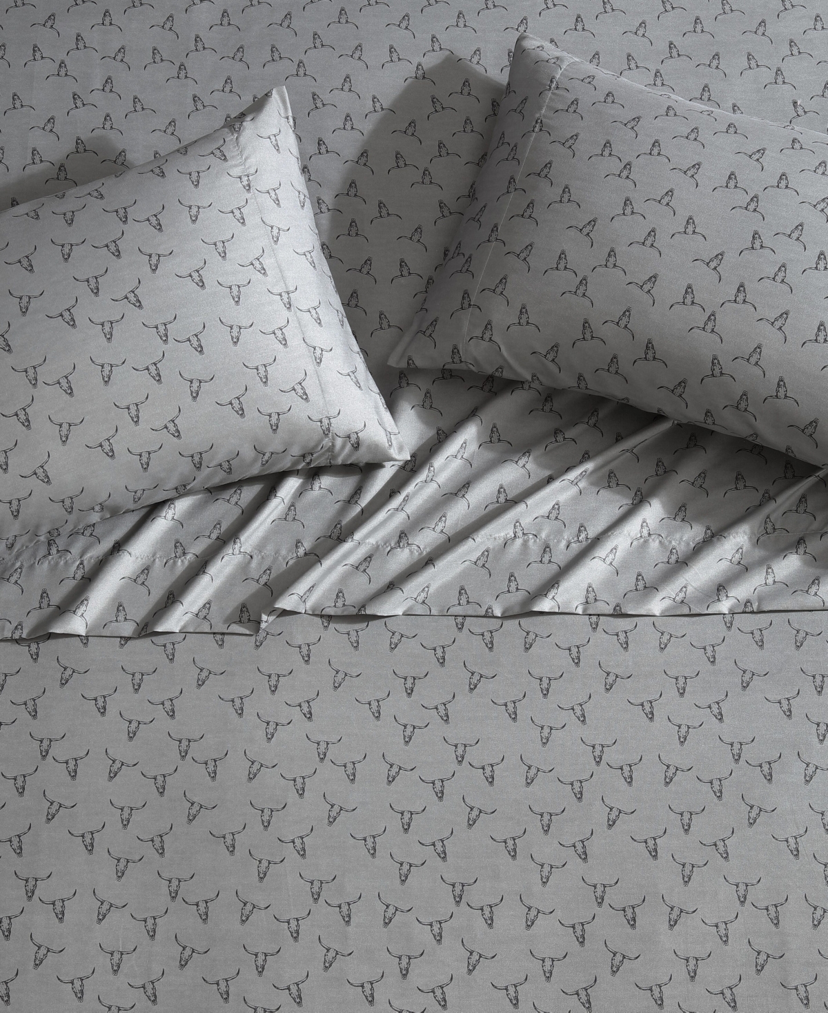 Wrangler Closeout!  Microfiber 3-pc. Sheet Set, Twin In Steer Skulls