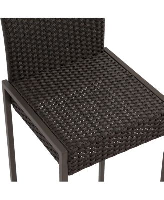 Wicker Barstools with Iron Frame (2-Pack)