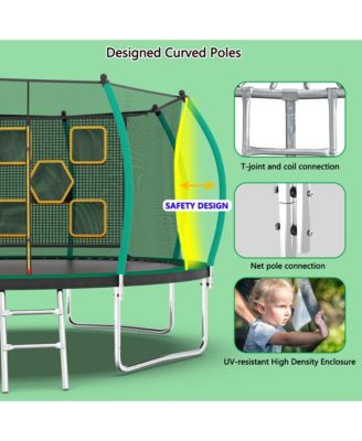 Streamdale 12FT Trampoline with Enclosure for Kids and Adults