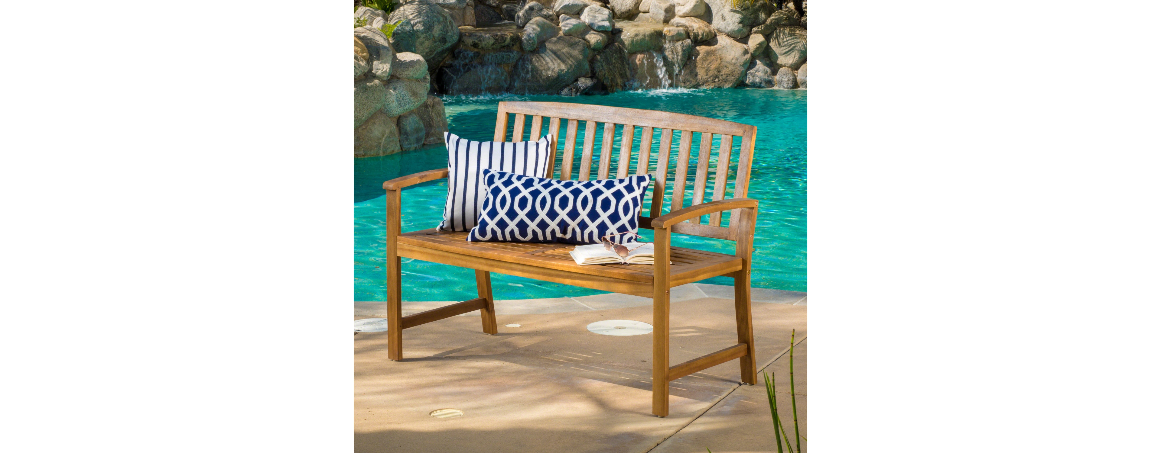 Streamdale Durable Acacia Wood Bench For Outdoor Comfort And Style