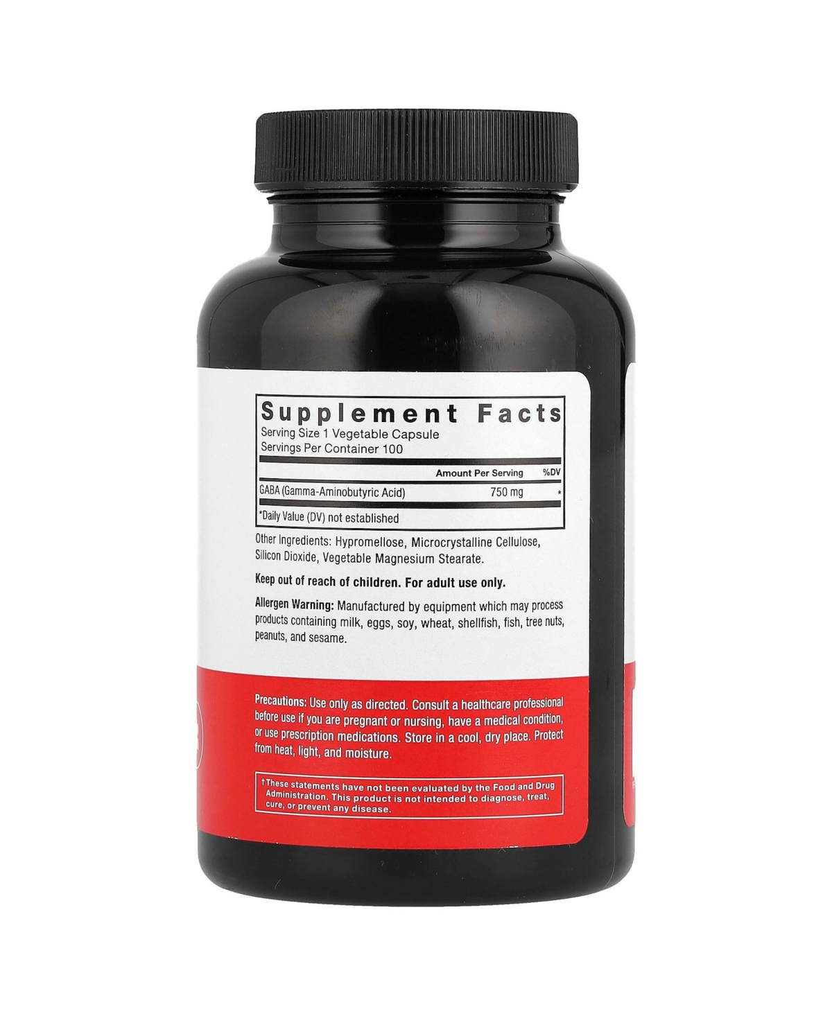 Force Factor Gaba 750 mg - Vegetable Capsules